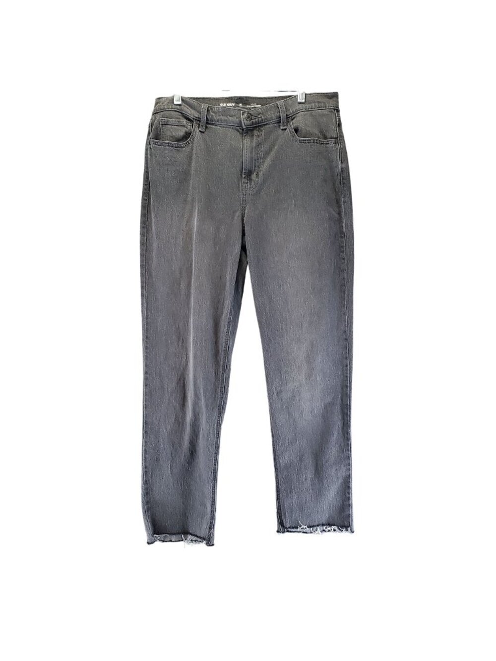 Old Navy Jeans Womens Size 10 Tall Gray Wow Boyfriend Mid-Rise Frayed Denim